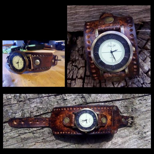 Restauration d'un bracelet en cuir de montre